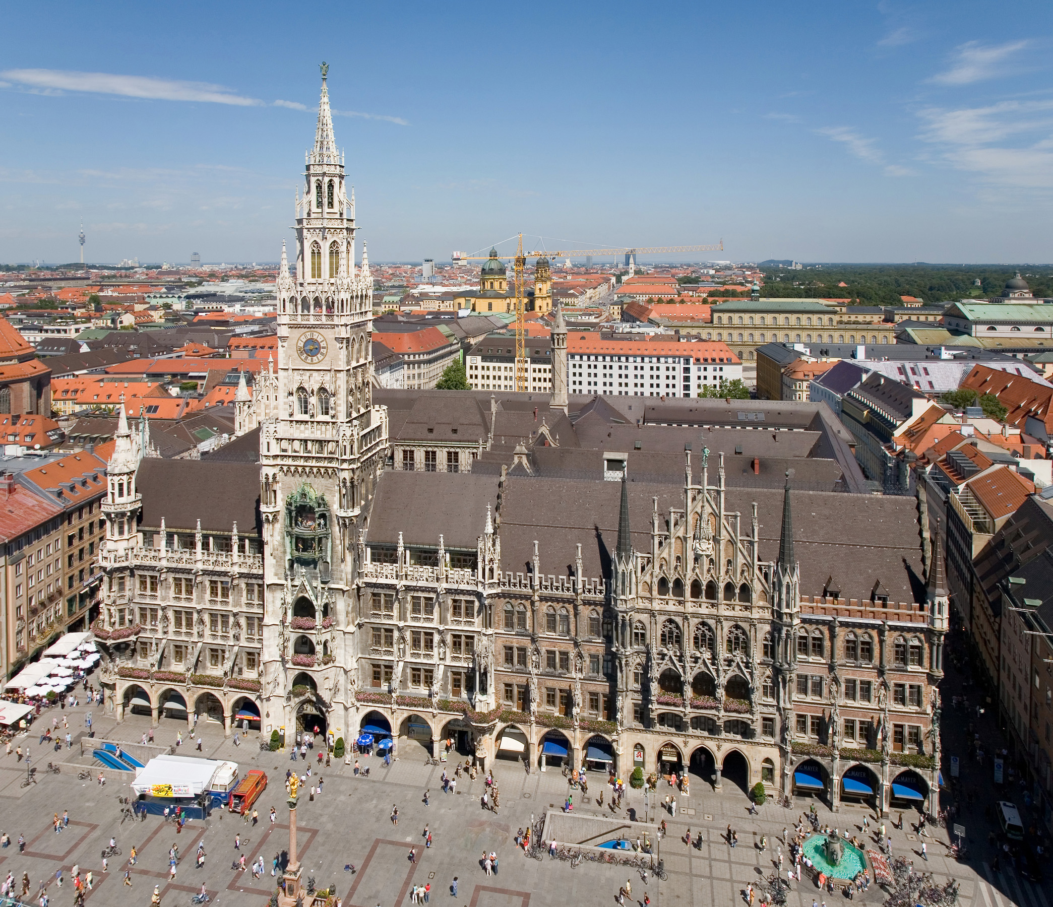 Marienplatz y el Nuevo Ayuntamiento 