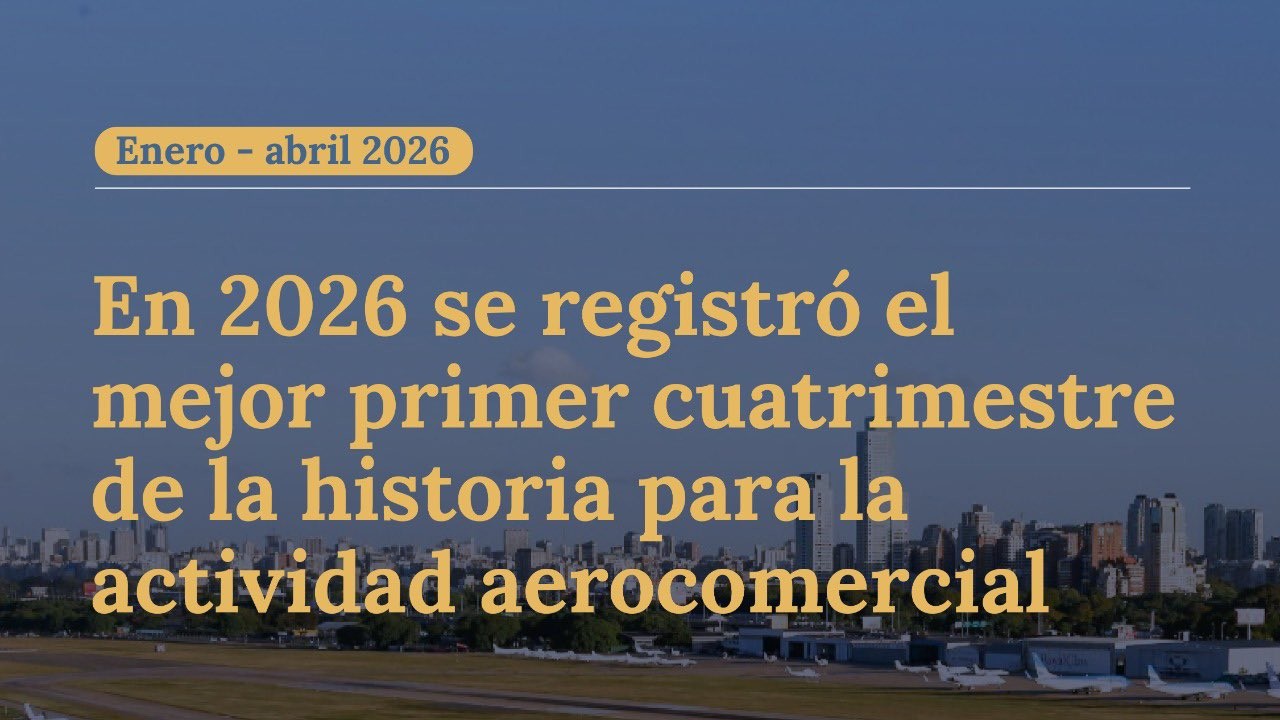 Récord histórico para la aviación argentina con el mejor primer cuatrimestre de la historia.