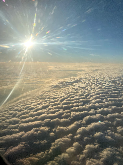 Muro de nubes desde el avión