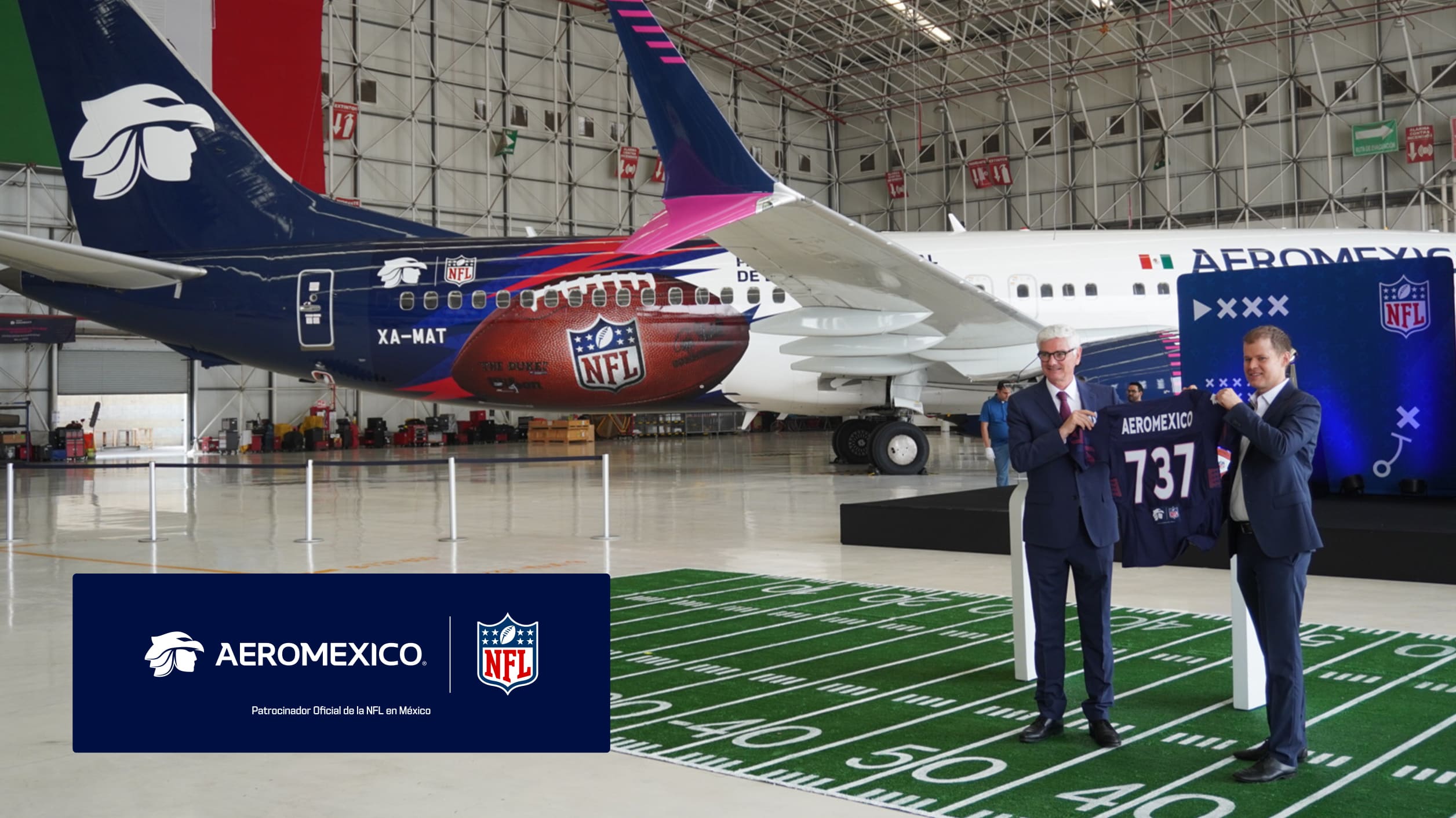 Boeing 737 MAX de Aeroméxico livery NFL