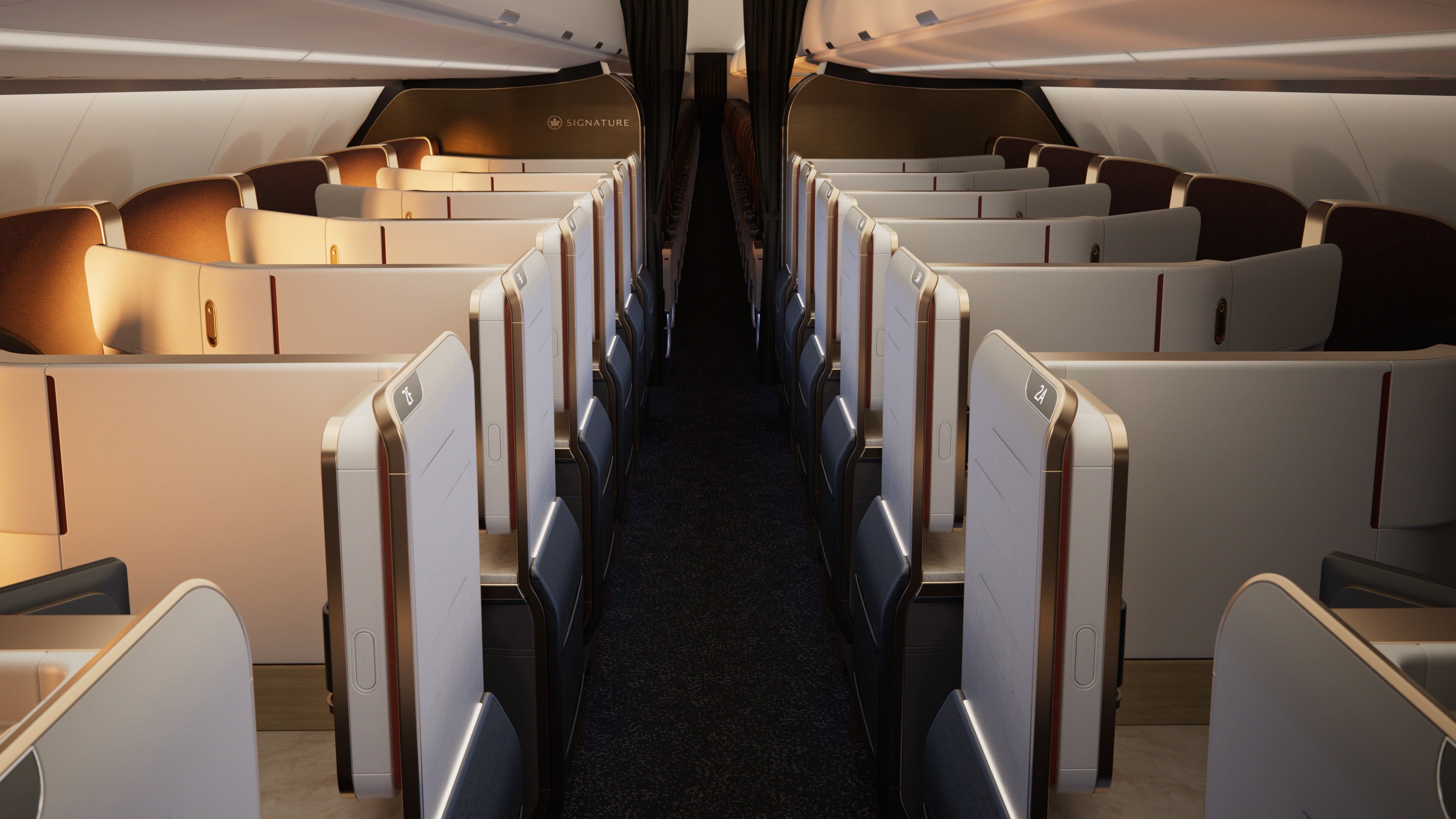 Interior del Airbus A321XLR Air Canada