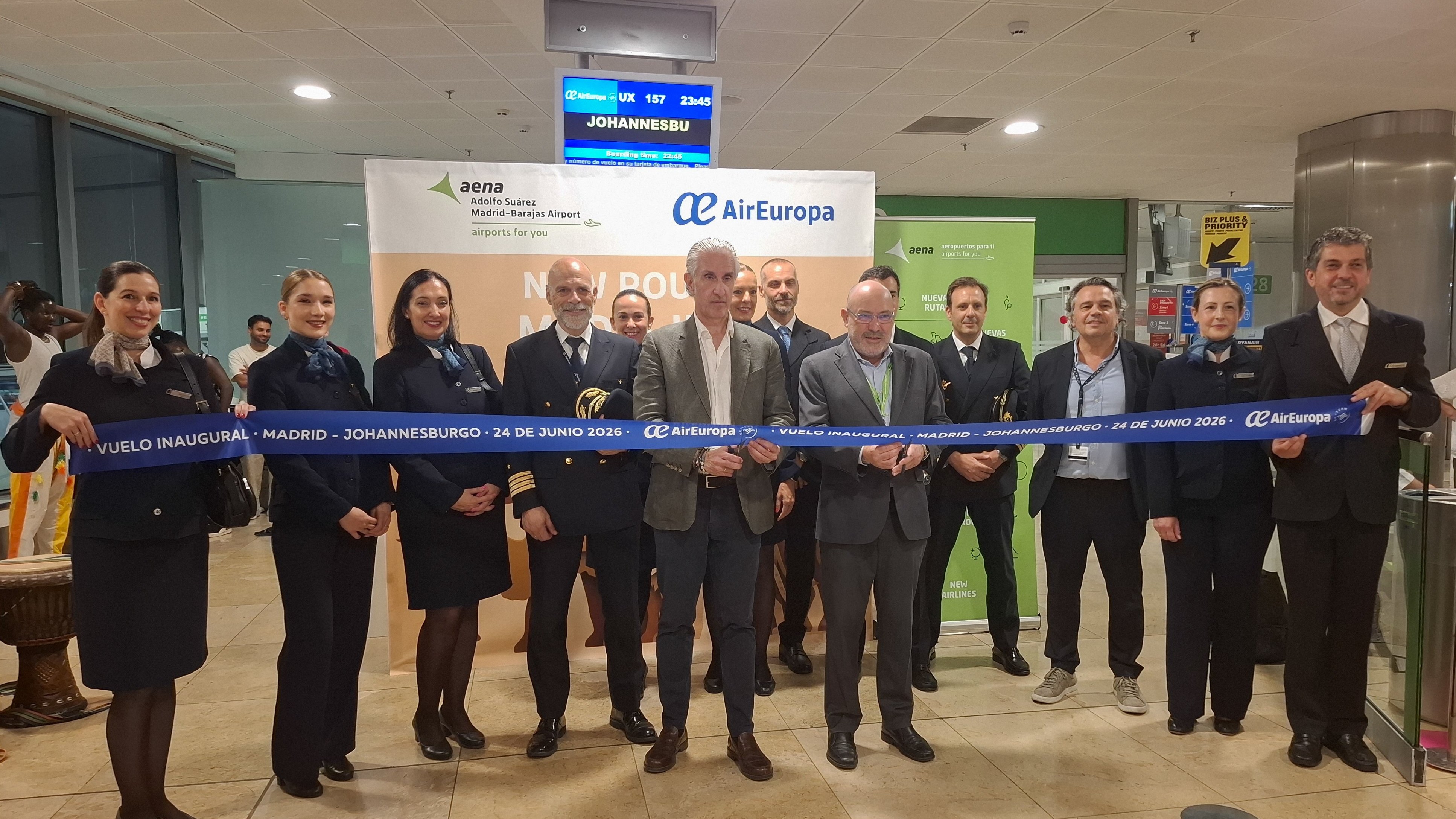 Inauguración vuelo Air Europa Madrid a Johannesburgo