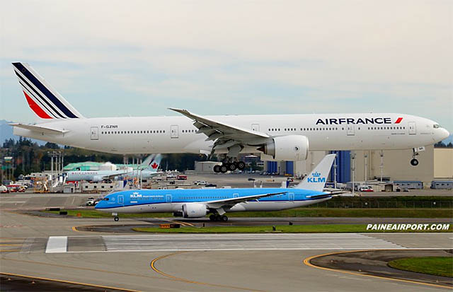 Aviones KLM y Air France
