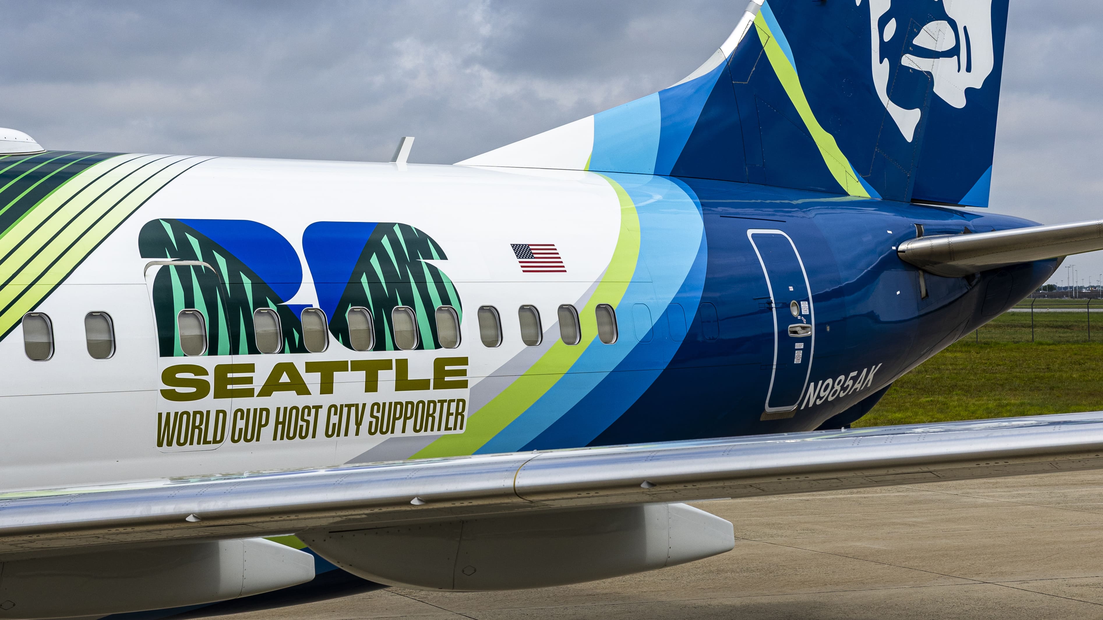 Boeing 737 MAX con livery especial para el Mundial 2026 en Seattle