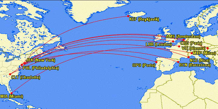 Rutas de American Airlines