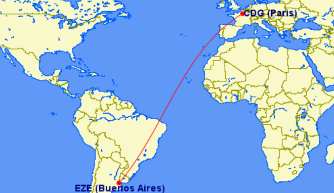 Ruta de Buenos Aires y París