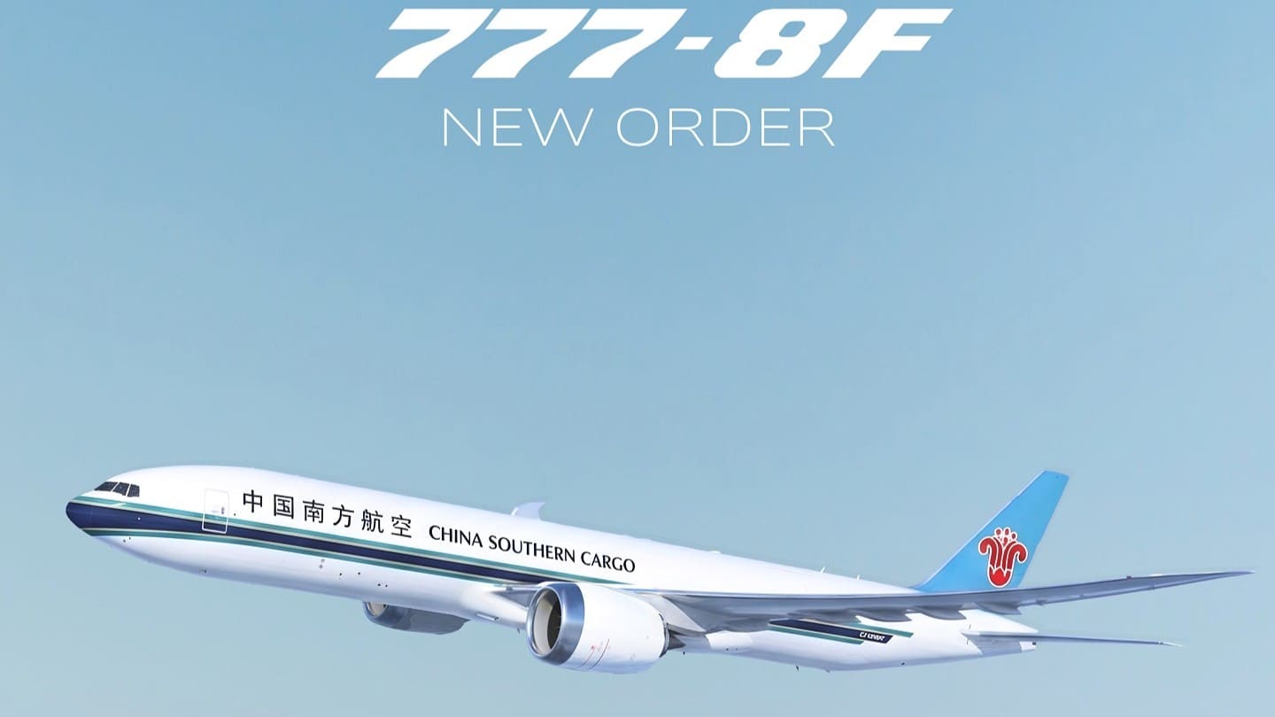China Southern cargo anuncio importante pedido de 5 Boeing 777-8 Freighter