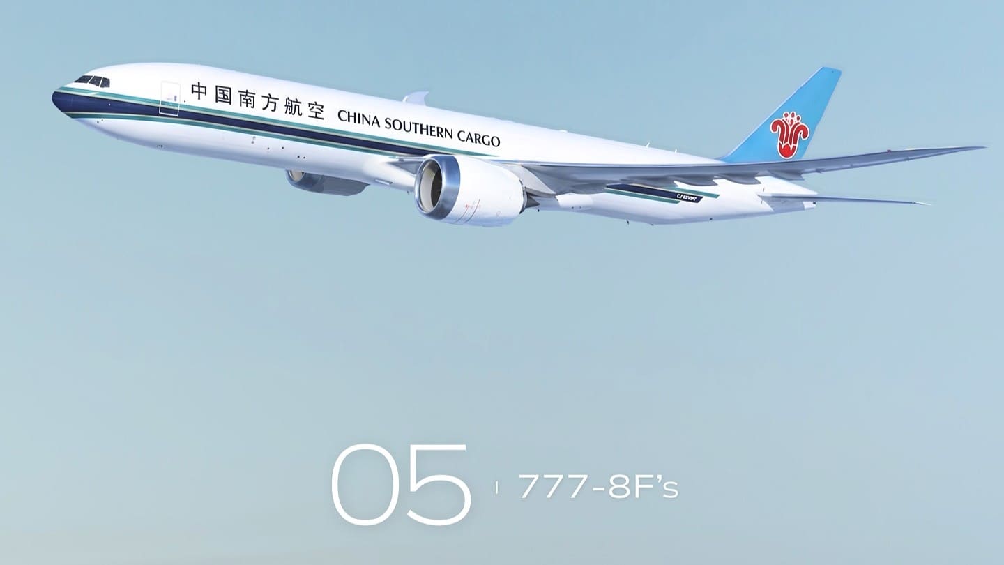 China Southern Cargo anunció la compra cinco Boeing 777-8 Freighter