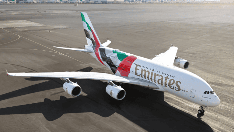 Airbus A380 con diseño especial de los Emiratos Árabes Unidos