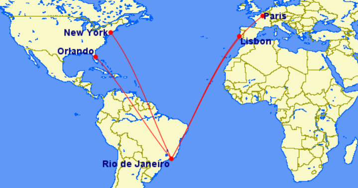 Rutas de Gol desde Rio de Janeiro