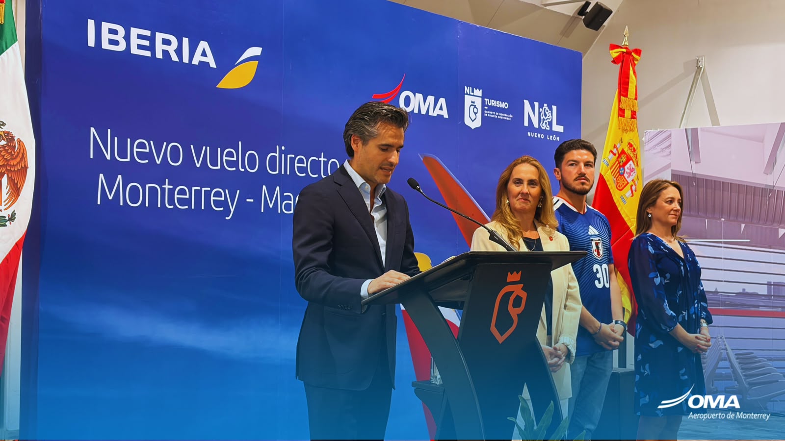 Inauguración de la ruta entre Madrid y Monterrey de Iberia