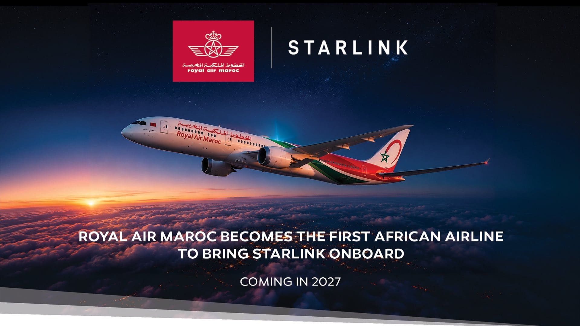 Royal Air Maroc Starlink