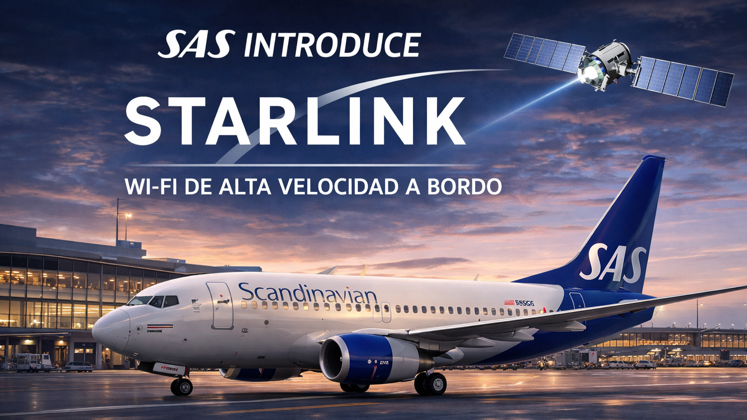 SAS anuncia internet de alta velocidad con Starlink en sus vuelos