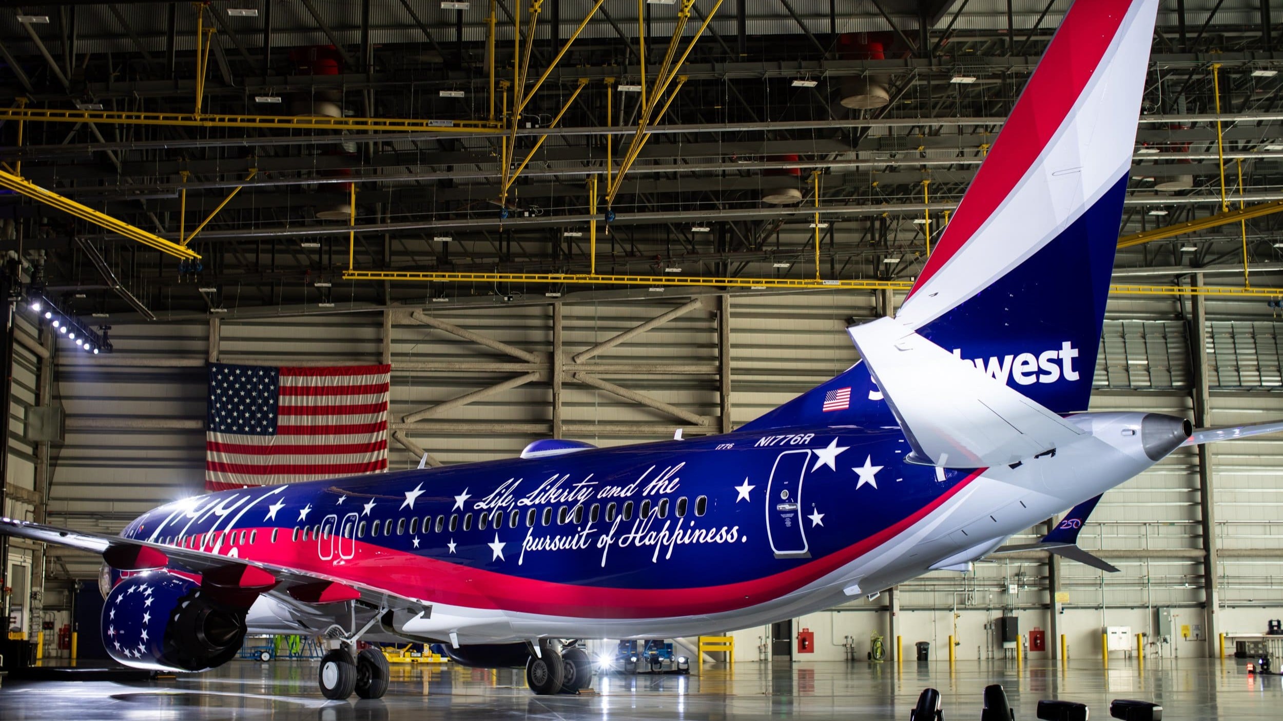 Boeing 737 MAX 8 Southwest livery 250 años Estados Unidos