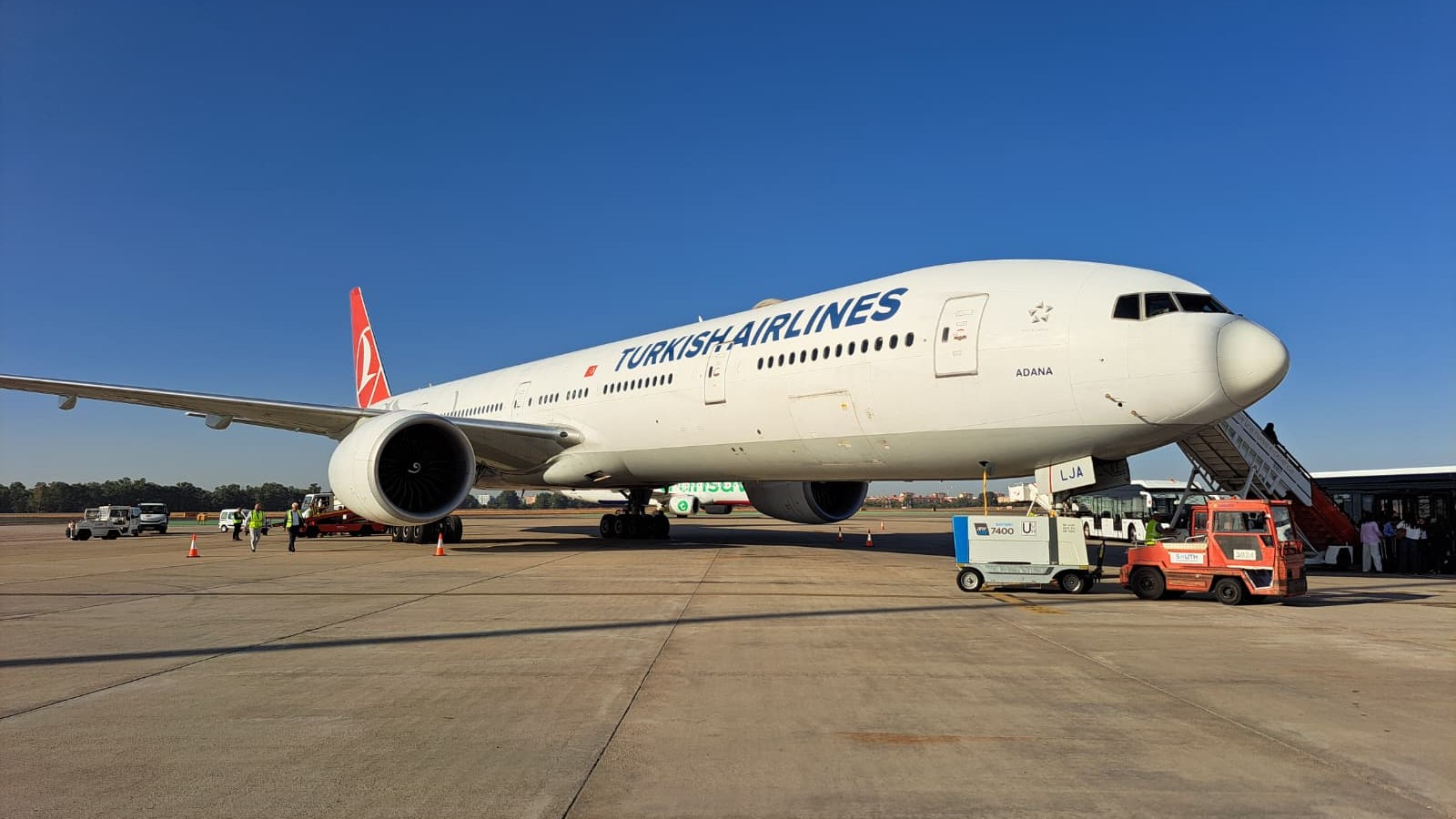 Boeing 777 del vuelo inaugural de Turkish Airlines