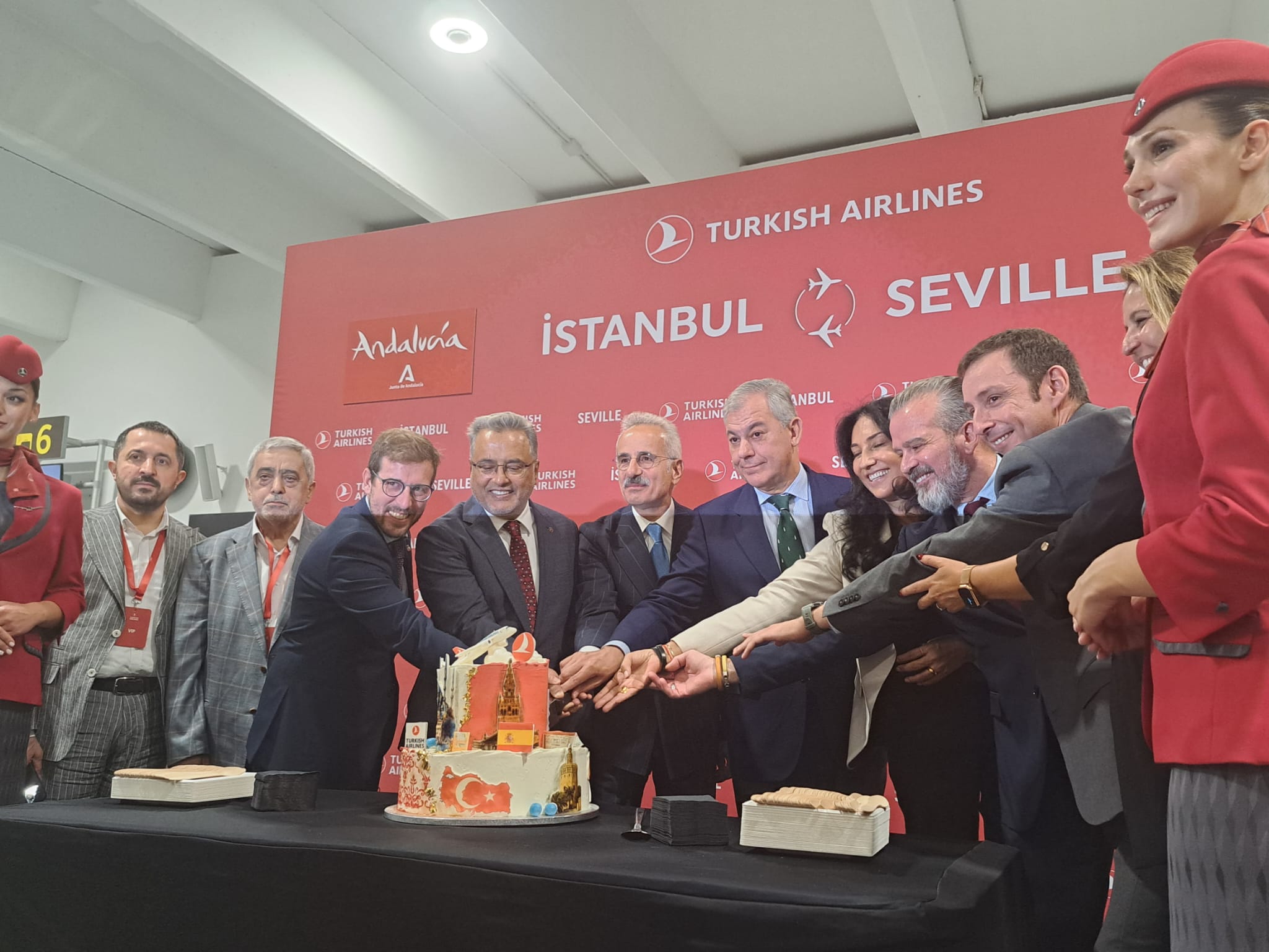 Inauguración del vuelo entre Sevilla y Estambul con Turkish Airlines
