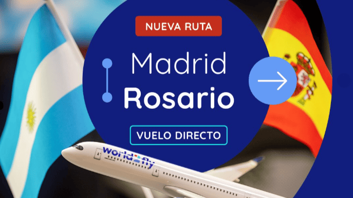 Vuelo de Madrid a Rosario con World2fly