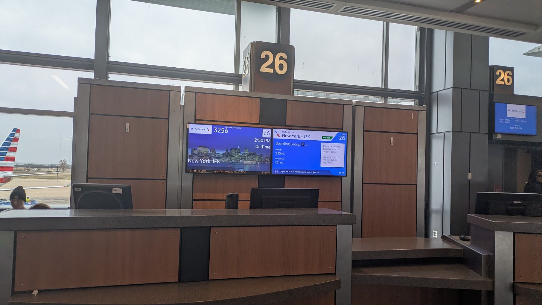 Pre embarque del vuelo de Austin a Nueva York