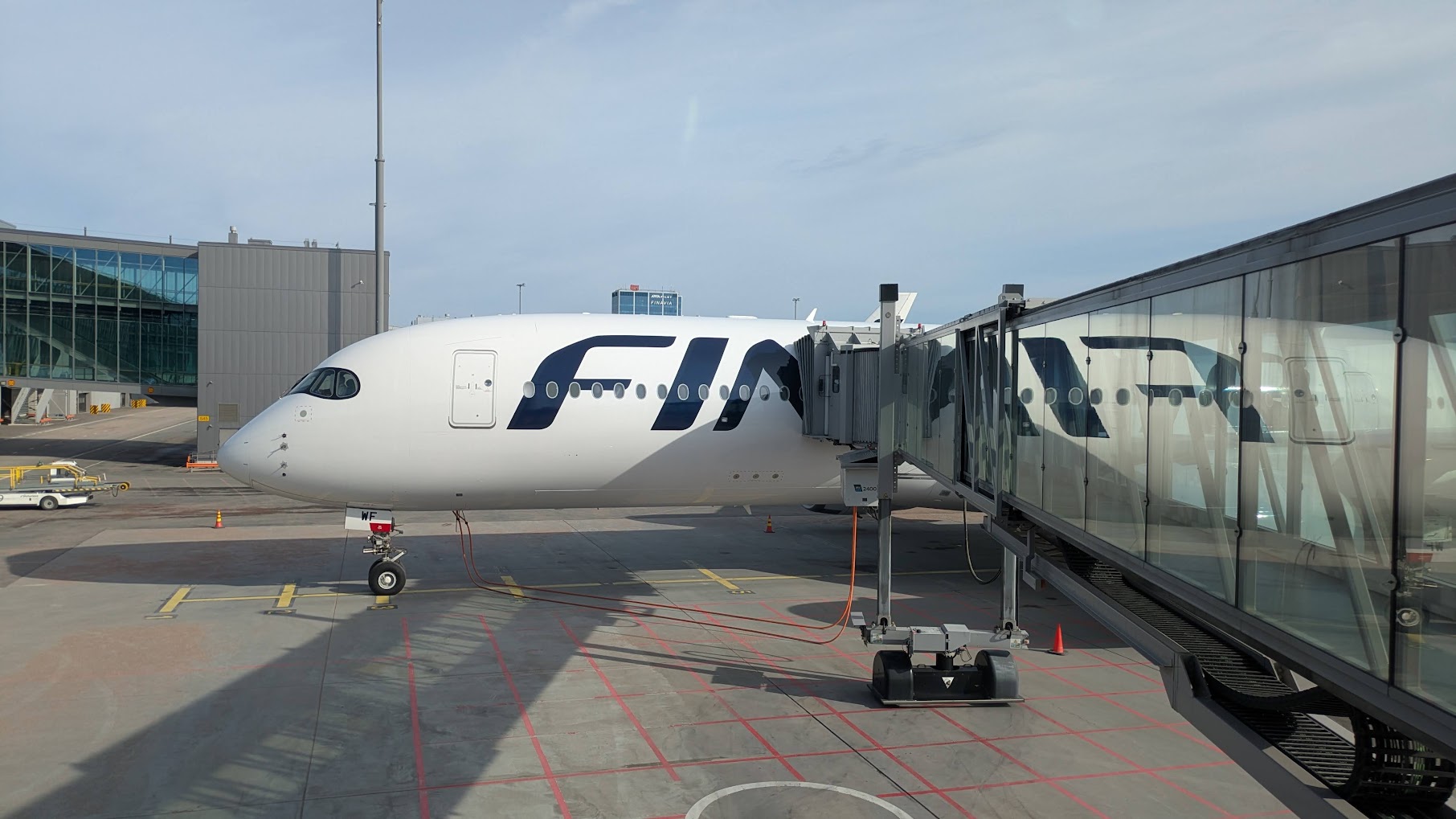 Airbus A350 de Finnair desde la manga