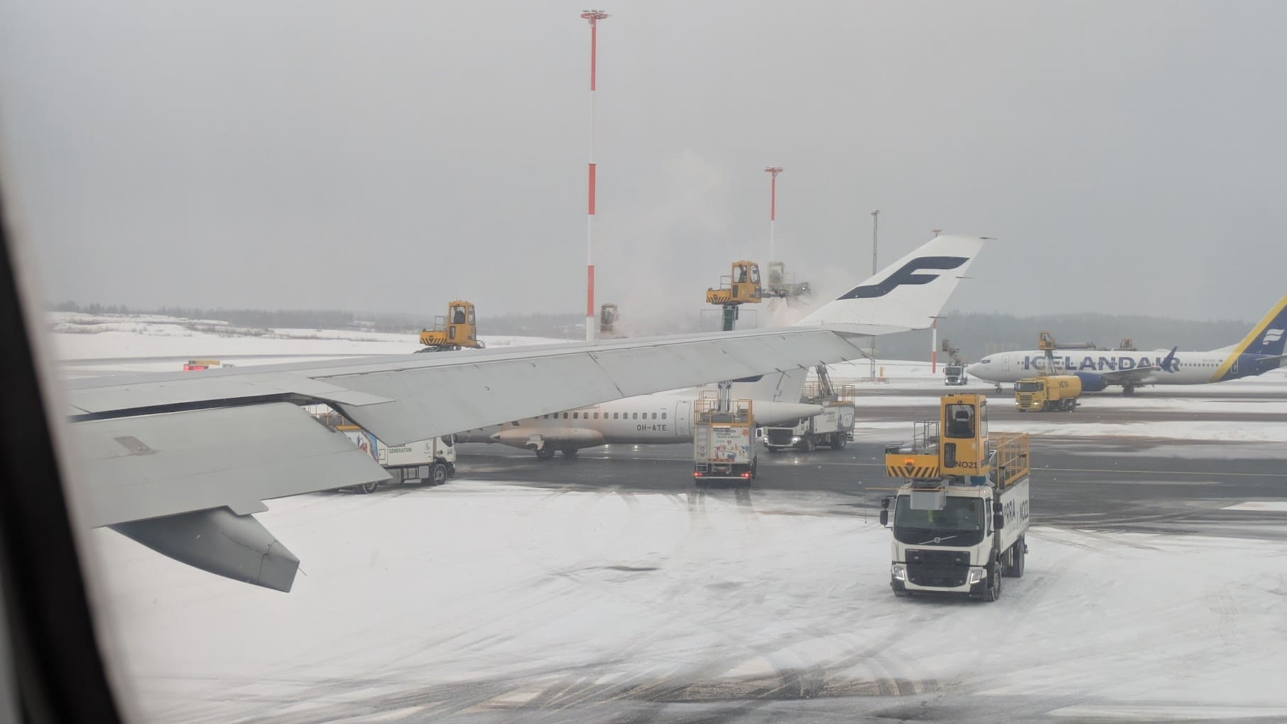 Proceso de de icing en el aeropuerto