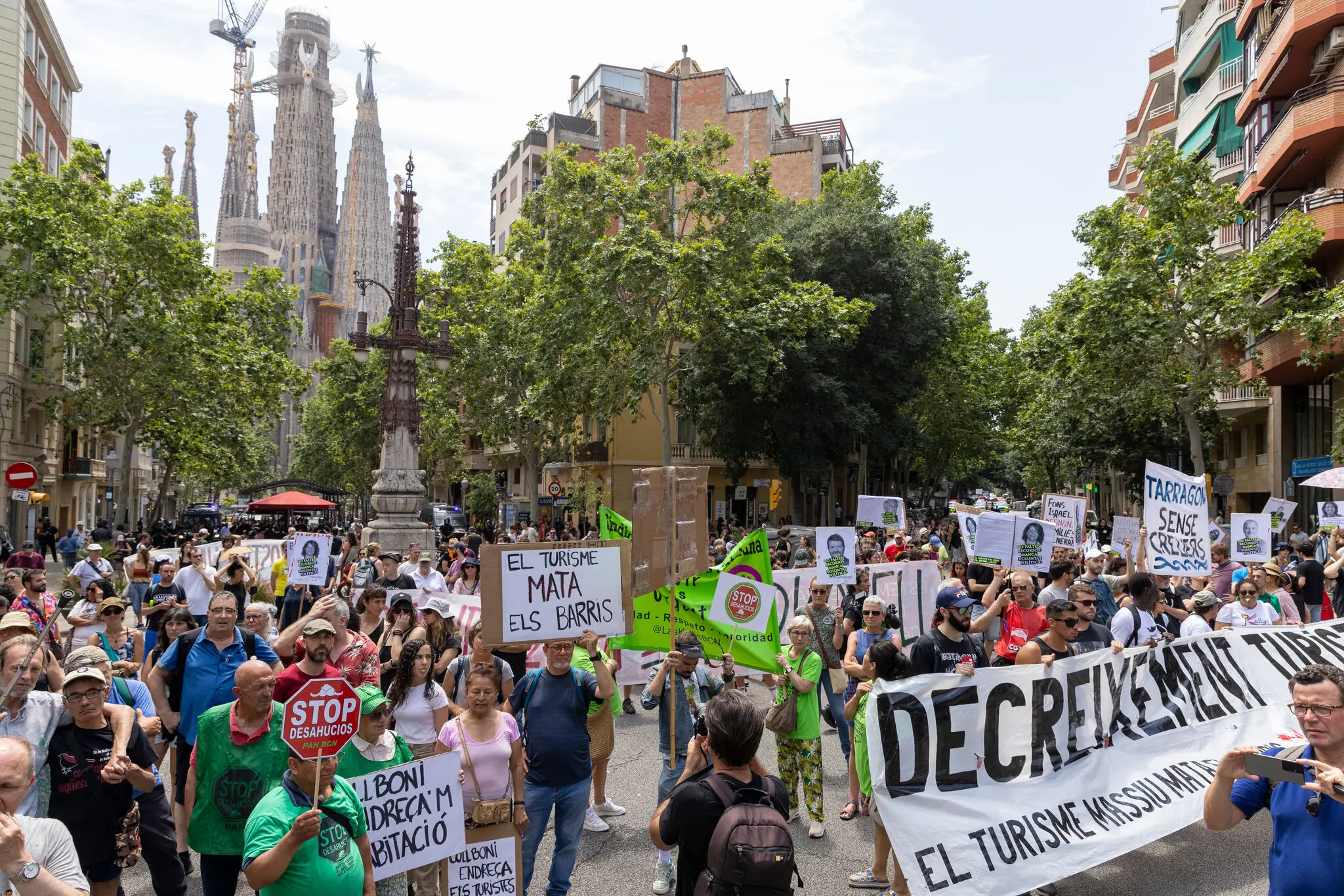 Protestas en la ciudad de Barcelona