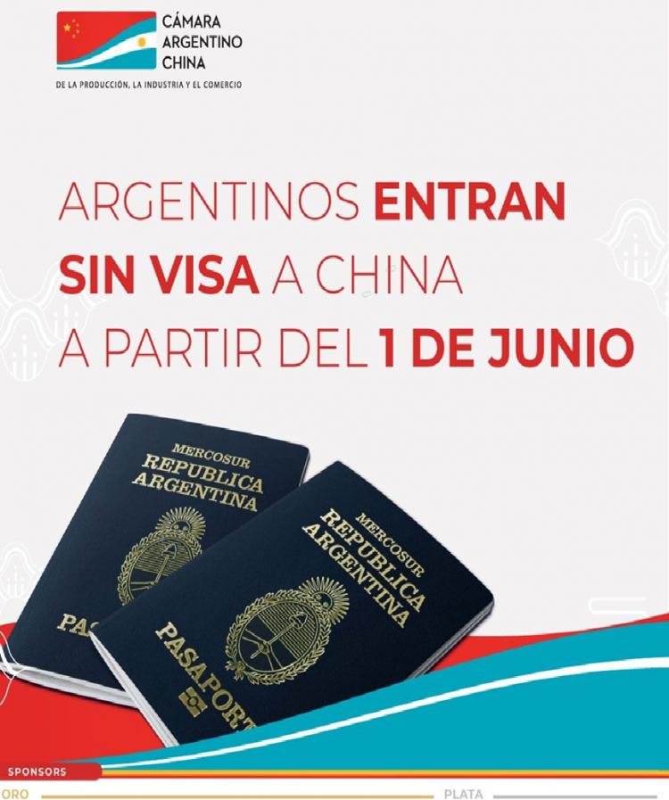 Argentinos entran sin visa a China