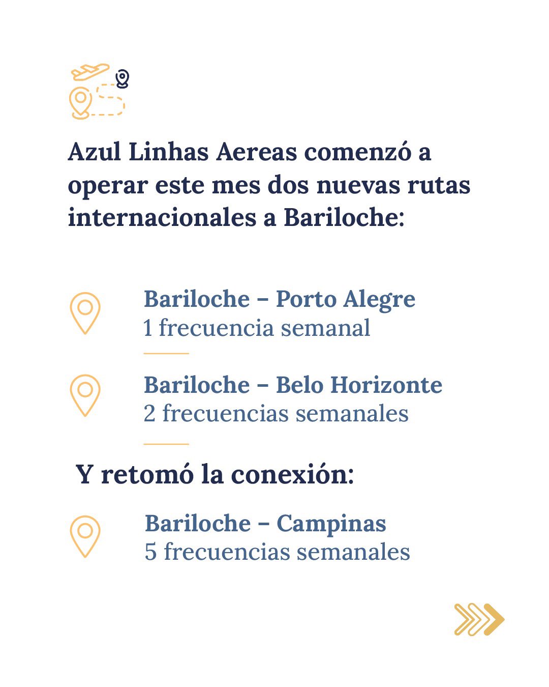 Nuevas rutas de Azul a Bariloche