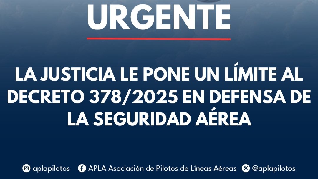 Victoria del los gremios por sobre el gobierno argentino luego de frenar el decreto de la flexibilización de descansos de pilotos y tripulantes