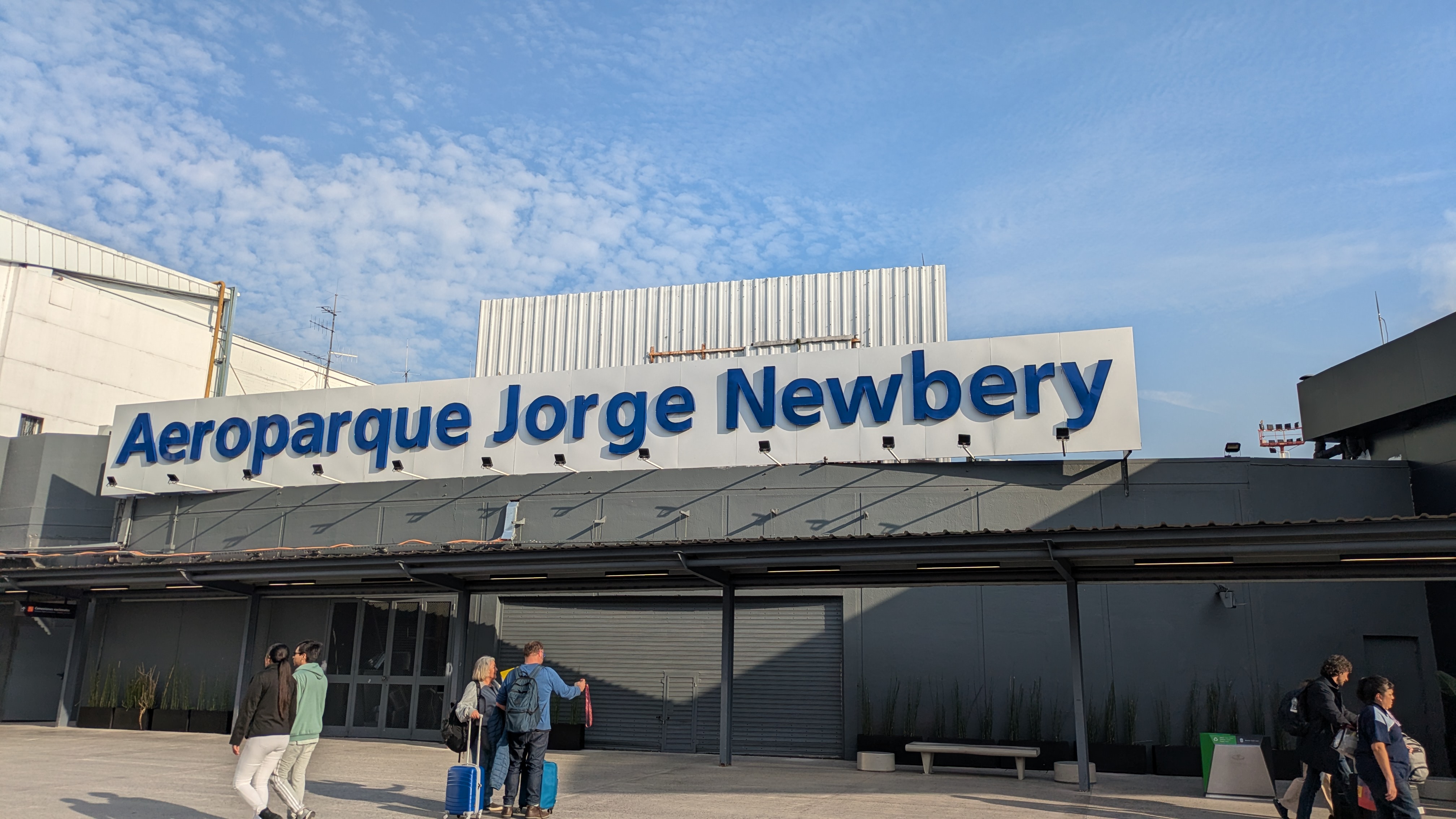 Zona para spottear aviones con asientos