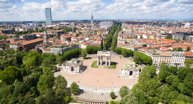 Castillo Sforzesco y el Parque Sempione