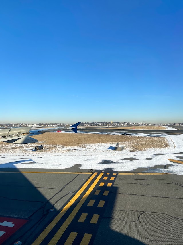 Foto desde el avion con vista nevada